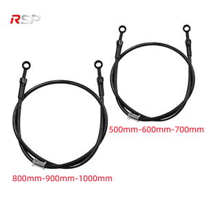 Tuyau de frein tressé AN3 pour moto, raccords banjo M10, <span class=keywords><strong>ligne</strong></span> de frein hydraulique haute pression, <span class=keywords><strong>50</strong></span> 60 <span class=keywords><strong>70</strong></span> 80 90 100 110 120cm, universel - Product Image 2