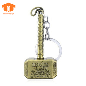 Portachiavi Vintage in Lega di Zinco a Forma di Martello Vichingo, Anello Portachiavi Retrò Ispirato alla Mitologia Norrena, Regalo Promozionale all'Ingrosso per Uomini, Ciondolo per Borsa - Product Image 3