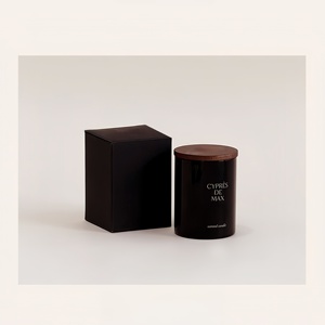 Bocaux en verre avec logo de couleur personnalisable, décoration d'intérieur, <span class=keywords><strong>bougie</strong></span> de luxe en cire de soja, cadeau de la Saint-Valentin, <span class=keywords><strong>bougie</strong></span> parfumée avec couvercles - Product Image 4