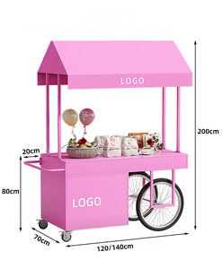 Internet Celebrity Mobile Stall <b>Cart</b> Utility <b>Cart</b> for Street Vending Hotel Exhibition Shopping Mall Flower <b>Cart</b> Specialty Store - Product Image 6