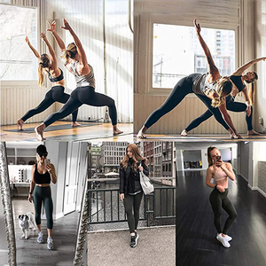 Leggings de sport pour femmes, super doux, taille haute, respirants, tricotés, sans couture, décontractés, unis - Product Image 5