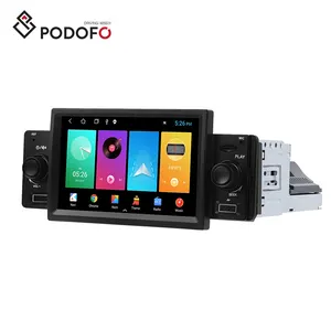 Podofo tek Din Android araba radyo 5 inç 2 + 32GB araba Stereo Autoradio Carplay Android oto GPS WiFi BT FM