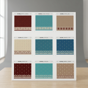 Adiva Moschee Gebetsteppich Wandteppich Moderner Blumenmuster Hochfloriger Gepolsterter Jacquard-Gewebter Maschinell Hergestellter Teppich mit Jute-Rückseite für Zuhause - Product Image 3