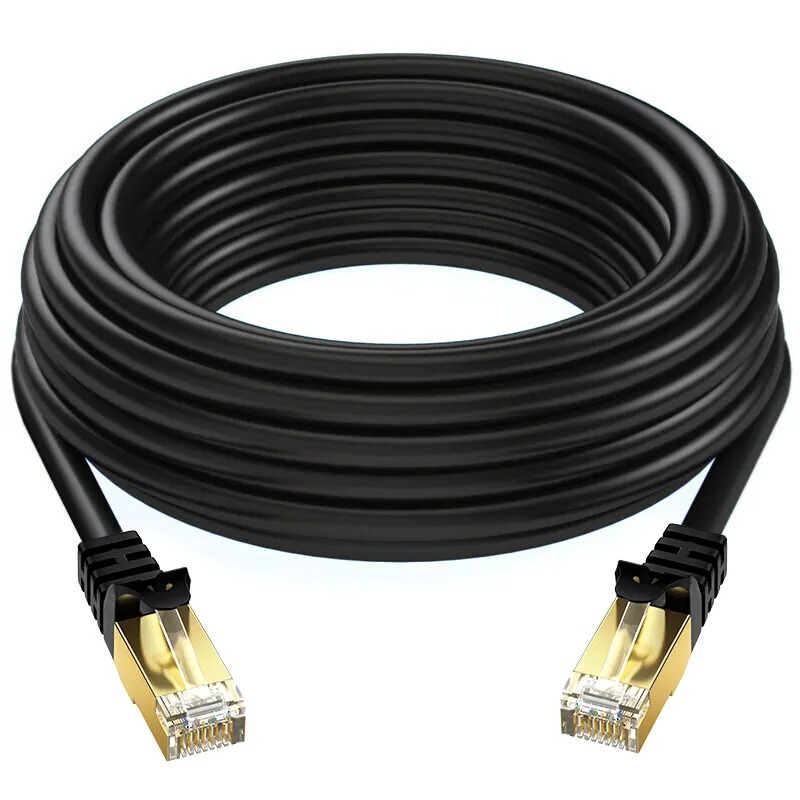 Outdoor SFTP water uv proof 10Gbps RJ45 CAT7 CAT6 ethernet cable patch cord network lan cable