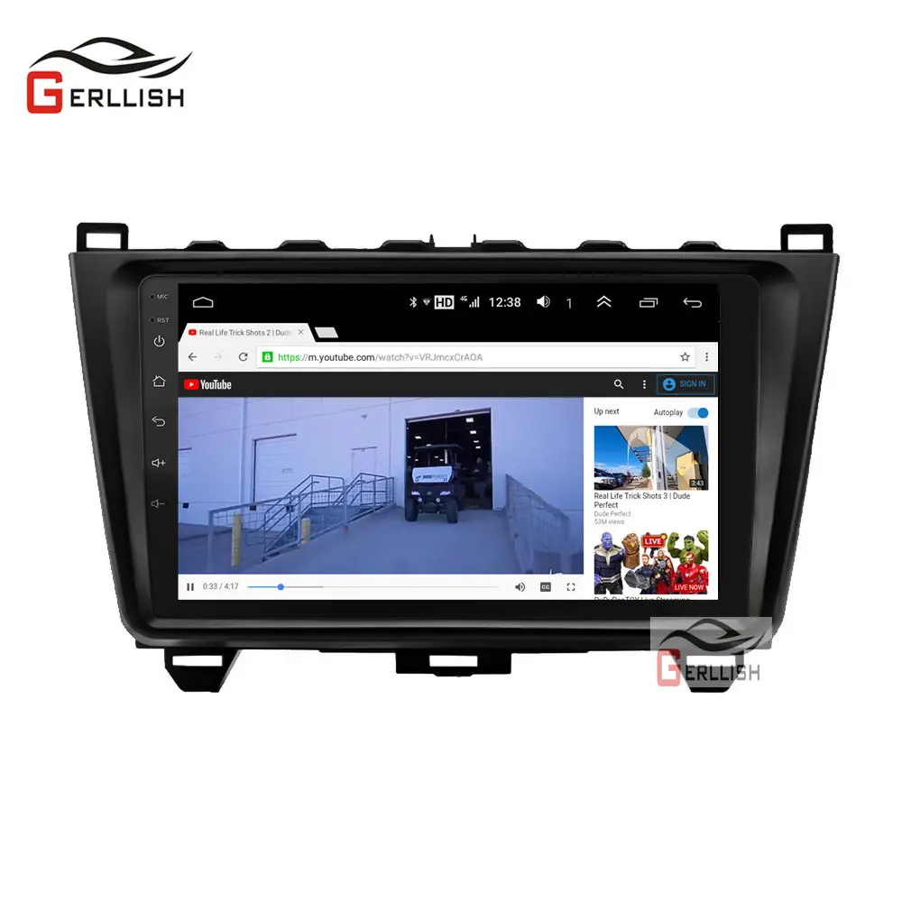 Gerllish — lecteur DVD de voiture avec écran tactile IPS de 2.5D, Radio, stéréo, avec Navigation GPS, Radio et wi-fi, avec commandes au volant, Android 9, 2020, pour Mazda 6 2008 à 2012