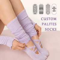Chaussettes de Pilates personnalisées pour femmes, de haute qualité, premium, à nouer, douces, respectueuses de la peau, chaussettes de sport pour le yoga