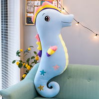 Peluche Hippocampe Géante, Coussin de Sommeil Confortable pour le Corps Entier, Anti-Anxiété, Cadeau de Fêtes