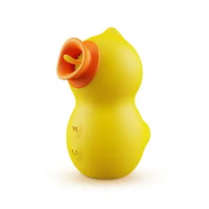 亚马逊批发热销可爱吮吸舔黄鸭女士阴蒂吮吸乳头振动器可定制性玩具