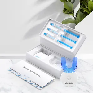 Kit de blanchiment des dents de luxe, blanchiment dentaire professionnel à domicile, 5 LED, lumière rouge et bleue, Kit de blanchiment des dents, Logo privé