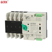 Commutateur de transfert automatique triphasé GERK 4P classe PC ATS 63A-125A double alimentation sur rail DIN 35mm pour système solaire photovoltaïque à alimentation ininterrompue