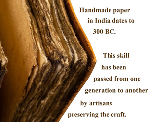 สมุดบันทึกหนังทำมือ กระดาษขอบหยัก สมุดบันทึกการเดินทาง สไตล์วินเทจเรียบง่าย สมุดบันทึกขนาดกะทัดรัด - Product Image 2