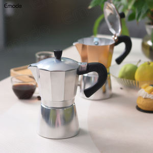 إمودي جودة ممتازة النحاس الانتهاء من الألومنيوم وعاء القهوة موكا ، 6 أكواب الألومنيوم إسبرسو صانع القهوة ، أسفل التعريفي - Product Image 5