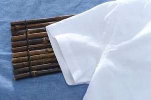 YIWUSHANG Uomini Manica Corta <span class=keywords><strong>di</strong></span> <span class=keywords><strong>Lino</strong></span> Cotone Collare del Mandarino Camice <span class=keywords><strong>di</strong></span> Vestito - Product Image 5