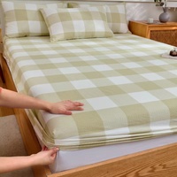 Parure de Lit Élastique Opaque Respirante pour Hôtellerie, Drap-Housse en Coton pour Maison Taille King avec Bord Élastiqué, Ensemble pour USA