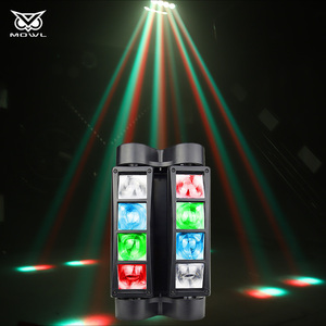 8x3W RGBW mini Spider kép quét xung Strobe chùm dẫn di chuyển đầu ánh sáng cho DJ Bar Đảng Disco - Product Image 4