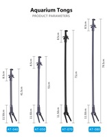 JENECA Pince Moderne pour Aquarium, Outil de Nettoyage de Bassin, Pince à Plantes Aquatiques en Plastique Dentelée, Écologique, pour Intérieur et Extérieur