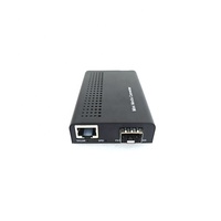 Mini Yönetilmeyen 1x100M/1G/2.5G/5G/10GBase-T RJ45 - 1x 10GBase-X SFP+ Optik Fiber Medya Dönüştürücü 0-120km
