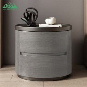 โต๊ะข้างเตียงทรงกลมทันสมัย WAyon พร้อมลิ้นชัก 2 ชั้น ตู้เก็บของในห้องนอนและห้องนั่งเล่นที่เป็นมิตรกับสิ่งแวดล้อม - Product Image 1