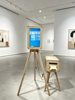 Huanyji Photomaton en bois à double face avec verre trempé, impression instantanée, écran tactile 18,5 pouces, Wi-Fi/Bluetooth