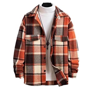 New <strong>Men's</strong> Vintage Loose Plaid Shirt <strong>Long</strong> Sleeves Anti-Wrinkle Single Breasted Button Jacket <strong>Coat</strong> Casual <strong>for</strong> Spring Autumn - Product Image 4
