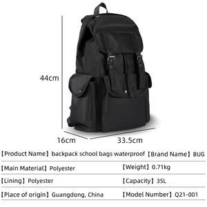 Mochila Unisex Vintage Personalizada, Diseño de Moda, Impermeable, de Nailon, para la Escuela, para Hombre - Product Image 3