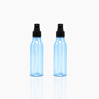 Flacon pulvérisateur transparent en PET durable de 150 ml (5 oz) avec pulvérisateur fin noir, rechargeable, pour voyage, pour soins de la peau et tonique
