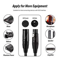 Câble 3 broches plaqué or XLR DMX mâle à femelle OEM Microphone haut de gamme Connecteur XLR Câble Fil Ligne Audio OFC PVC