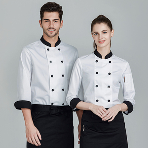 Tesme Chef Salopette de cuisine à manches longues Vêtements pour hôtels Traiteur Restaurants occidentaux Top Factory Restaurant Bar Uniformes - Product Image 2