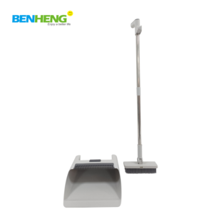 Ensemble balai et pelle avec raclette en caoutchouc sur la tête du balai et brosse sur la poignée de la pelle - Multifonctionnel - Product Image 6