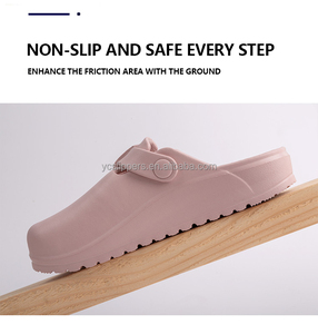 BreezeStep EVA pantofole morbide traspiranti antiscivolo impermeabile infermiere zoccoli leggeri comodi zoccoli piatti con punta chiusa estate - Product Image 5