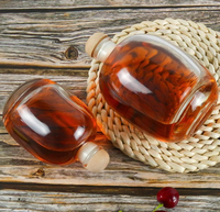 Bouteilles de vin et de tequila transparentes en verre givré vides de 375 ml, 500 ml, 750 ml avec bouchon couronne pour vodka, whisky, boissons