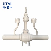 Vanne à boisseau sphérique fixe en acier inoxydable forgé entièrement soudé, pour applications souterraines, avec raccords de vidange et de ventilation, OEM, pour gaz naturel et applications municipales