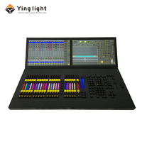 Console d'éclairage de scène avec écran large 2x19 pouces, élévateur électrique, tactile, Windows 10 I5, 6 sorties DMX512, MA3D Wysiwyg, avec flight case