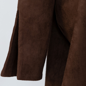 Ropa islámica Otoño Invierno Abaya abrigo bata Abaya tela de gamuza abierta Abaya Turquía Dubai mujeres vestidos cárdigan bata Lisa <span class=keywords><strong>Catan</strong></span> - Product Image 3