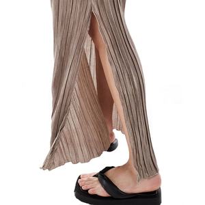 Abito casual personalizzato da donna Maxi abito a manica lunga <span class=keywords><strong>con</strong></span> spacco laterale <span class=keywords><strong>vestiti</strong></span> <span class=keywords><strong>estivi</strong></span> per le donne - Product Image 3