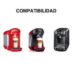 Capsules de café réutilisables pour bo-sches <span class=keywords><strong>Tassimo</strong></span> avec couvercle en Silicone pour cafetière bo-sches 60ML + 180ML avec cuillère et pinceau - Product Image 6