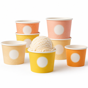 Coppette per Gelato di Alta Qualità, Bicchieri di Carta Personalizzati per Gelato, Imballaggio per Alimenti e Bevande, Confezioni per Gelato - Product Image 1