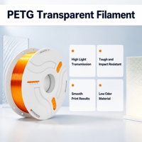 Filament d'impression 3D PETG 50% translucide à haute transmission lumineuse pour les pièces transparentes, les boîtiers et les diffuseurs de lumière