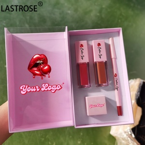Kit de Maquillage Marque Blanche: Rouge à Lèvres Liquide, <span class=keywords><strong>Crayon</strong></span> Contour des Lèvres Mat Naturel Nude Marron <span class=keywords><strong>et</strong></span> Brillant à Lèvres Crème - Product Image 2