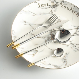 Nordico moderno in acciaio inox con finitura a specchio 304 Set di posate per la famiglia Western coltello forchetta alta estetica caffè - Product Image 4