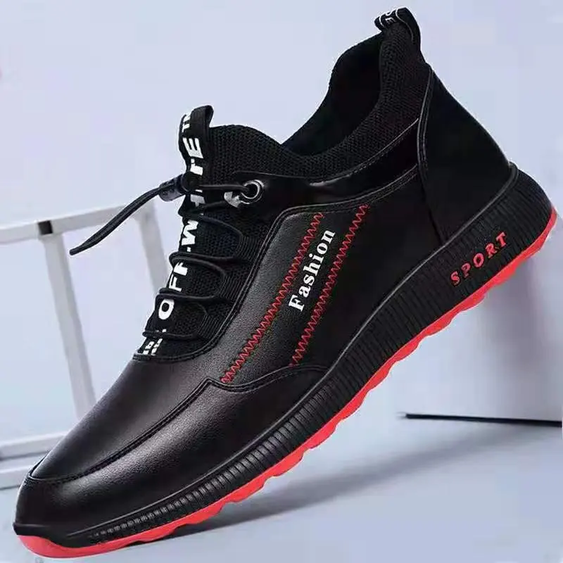 Mais recente design moda couro sapatos casuais dos homens