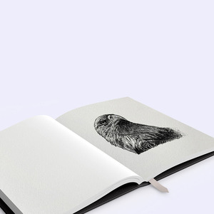 Album da Disegno Secolorart A5 con Copertina Rigida in Pelle Nera, Carta Spessa 160GSM Senza Acidi per Disegno e Schizzi - Product Image 4