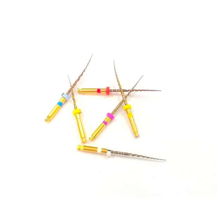 Lime Endodontiche Rotanti Endo NITI Oro SX-F3 &ndash; Set 6 Pezzi Coniche Per Canali Radicolari