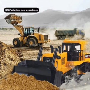 Camion <span class=keywords><strong>Bulldozer</strong></span> RC Huina 1554 1/16 en Alliage, 11 Canaux, Télécommandé, Robuste, Jouet Électrique avec Lumières et Sons - Product Image 2