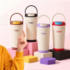 Gobelet isotherme en acier inoxydable 316 avec poignée, tasse à café à double paroi, mug de voyage avec couvercle - Product Image 2
