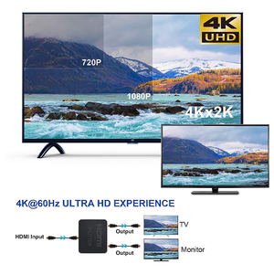 Répartiteur <span class=keywords><strong>HDMI</strong></span> professionnel 1 entrée 2 sorties et 1 entrée 4 sorties, distributeur vidéo <span class=keywords><strong>4K</strong></span> 3D 1080P pour double moniteur, téléviseur, projecteur, PS4, Xbox - Product Image 5