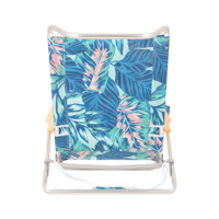 Chaise de plage légère en acier avec revêtement en poudre d'aluminium pour l'extérieur