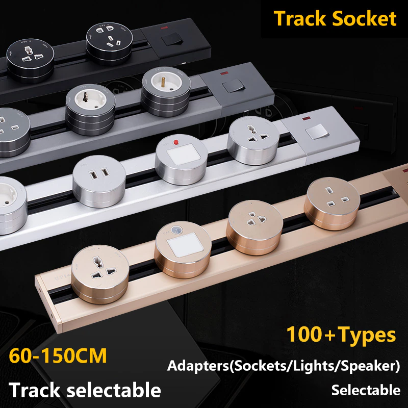 Removable Power Track Socket GSS System - Standard Grounding Tabletop ...