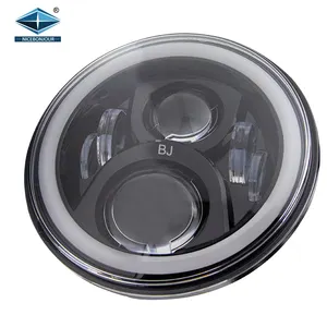 Auto Lighting System Waterproof Halo Ring Led 7 Inch Rgb Headlight With Angel Eye For JK Led Headlight