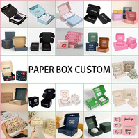 Boîte d'emballage pliable en papier ondulé avec motif de chiot beige crème mignon imprimé avec logo personnalisé pour cadeau